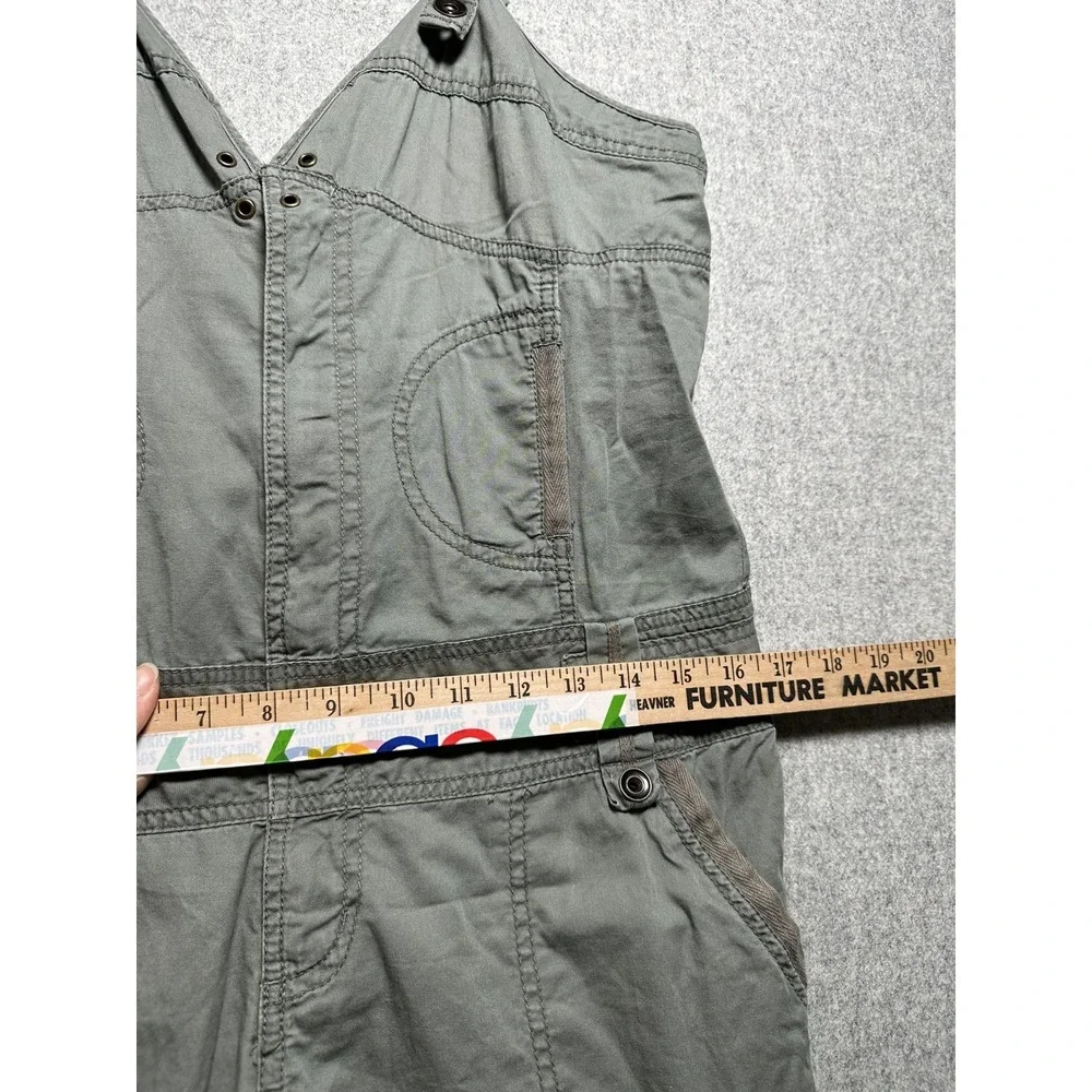 Vintage No Boundaries Juniors 11 Overalls Jumpsuit Olive Green One Piece 90s Y2K - Picture 5 of 15